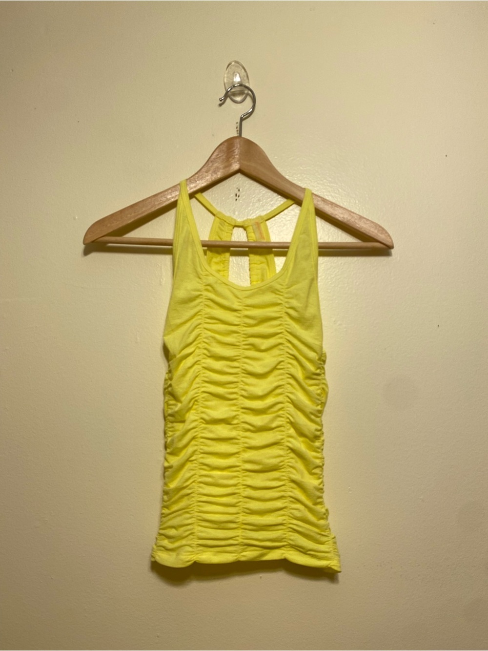 Free People Movement Ruched Yellow Tank Top - Women. Size M